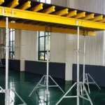 Steel prop, tripod and H20 beam combination system, the triangular bracket is used to improve the stability of the steel prop.